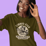 Tinned Fish Sailor Cat Retro T-Shirt Official Snack of Social Burnout Vintage 1930s Cartoon Tee - Guilty Kick Apparel