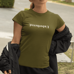 Unbothered. Upside Down Sarcastic Minimalist Graphic T-Shirt - Guilty Kick Apparel