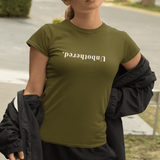 Unbothered. Upside Down Sarcastic Minimalist Graphic T-Shirt - Guilty Kick Apparel