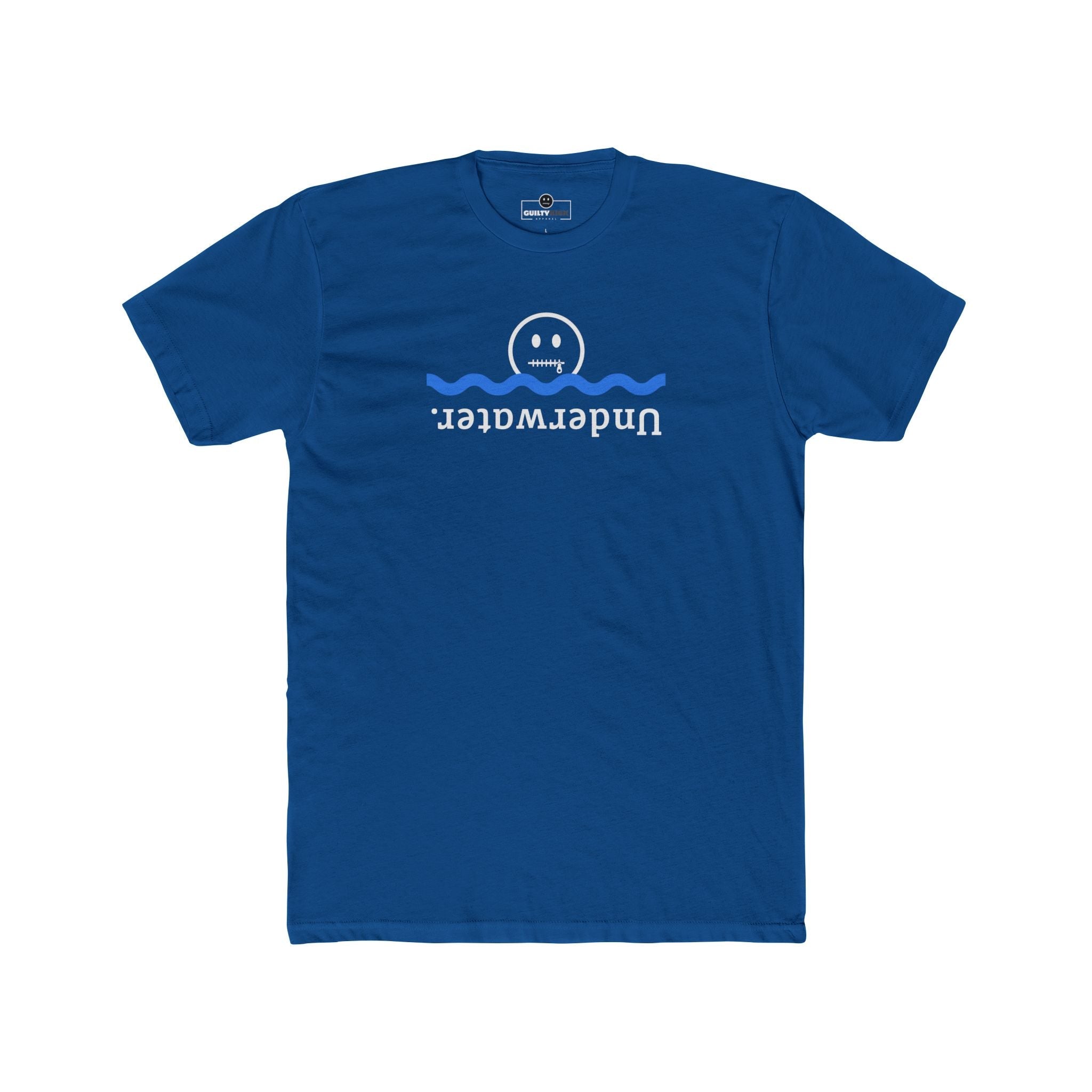 Underwater Inverted Text Graphic Tee Absurdist Introvert Zipper Smile T-Shirt - Guilty Kick Apparel
