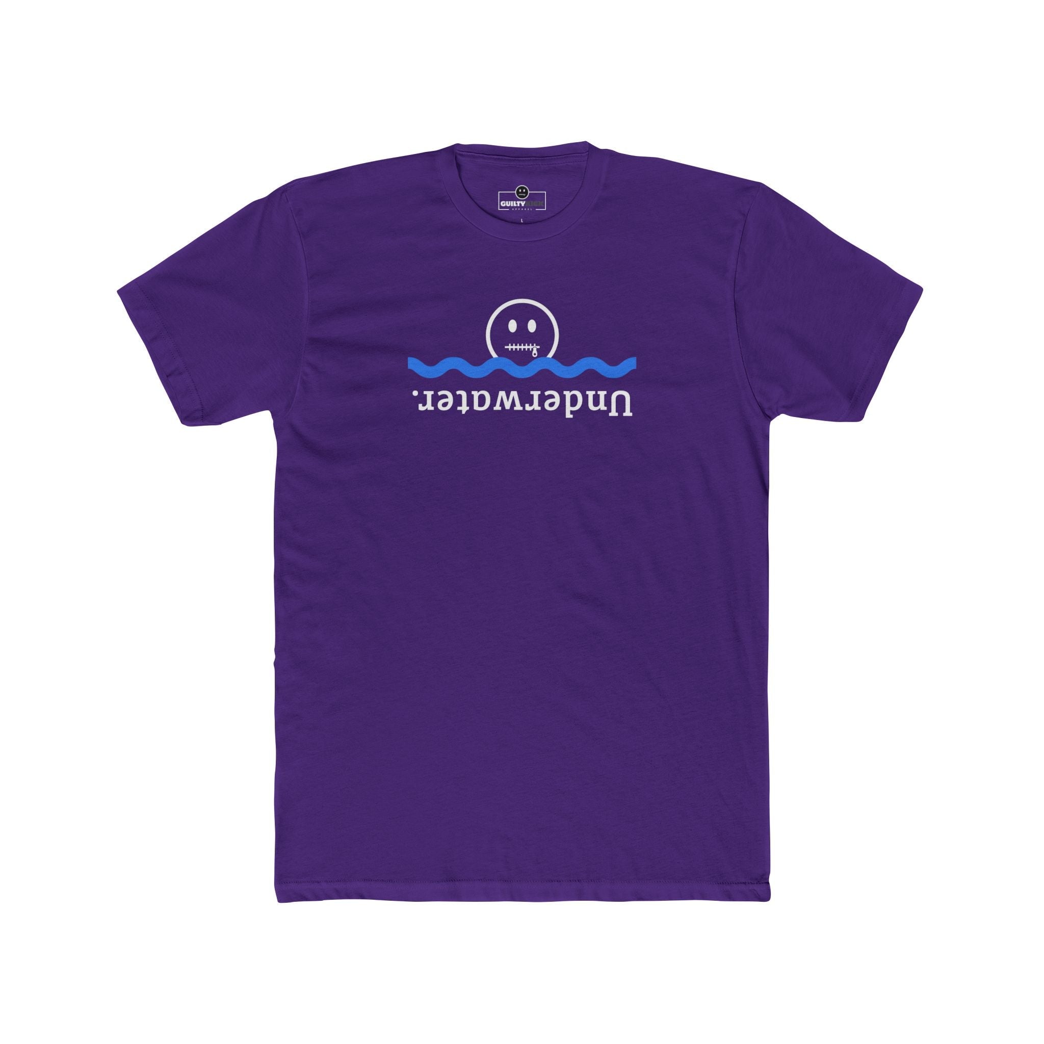 Underwater Inverted Text Graphic Tee Absurdist Introvert Zipper Smile T-Shirt - Guilty Kick Apparel