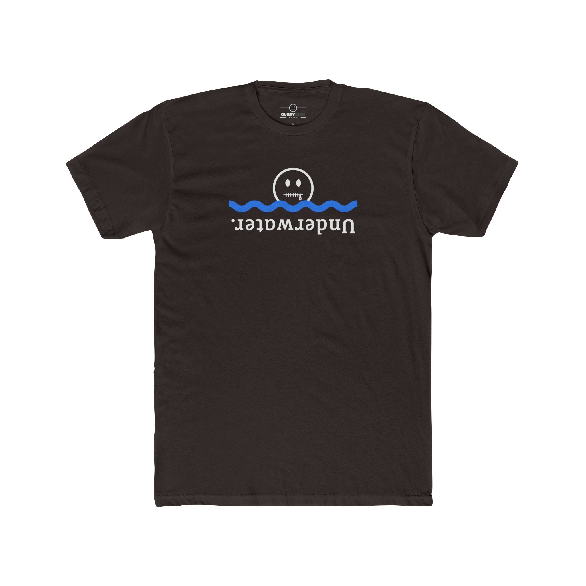 Underwater Inverted Text Graphic Tee Absurdist Introvert Zipper Smile T-Shirt - Guilty Kick Apparel
