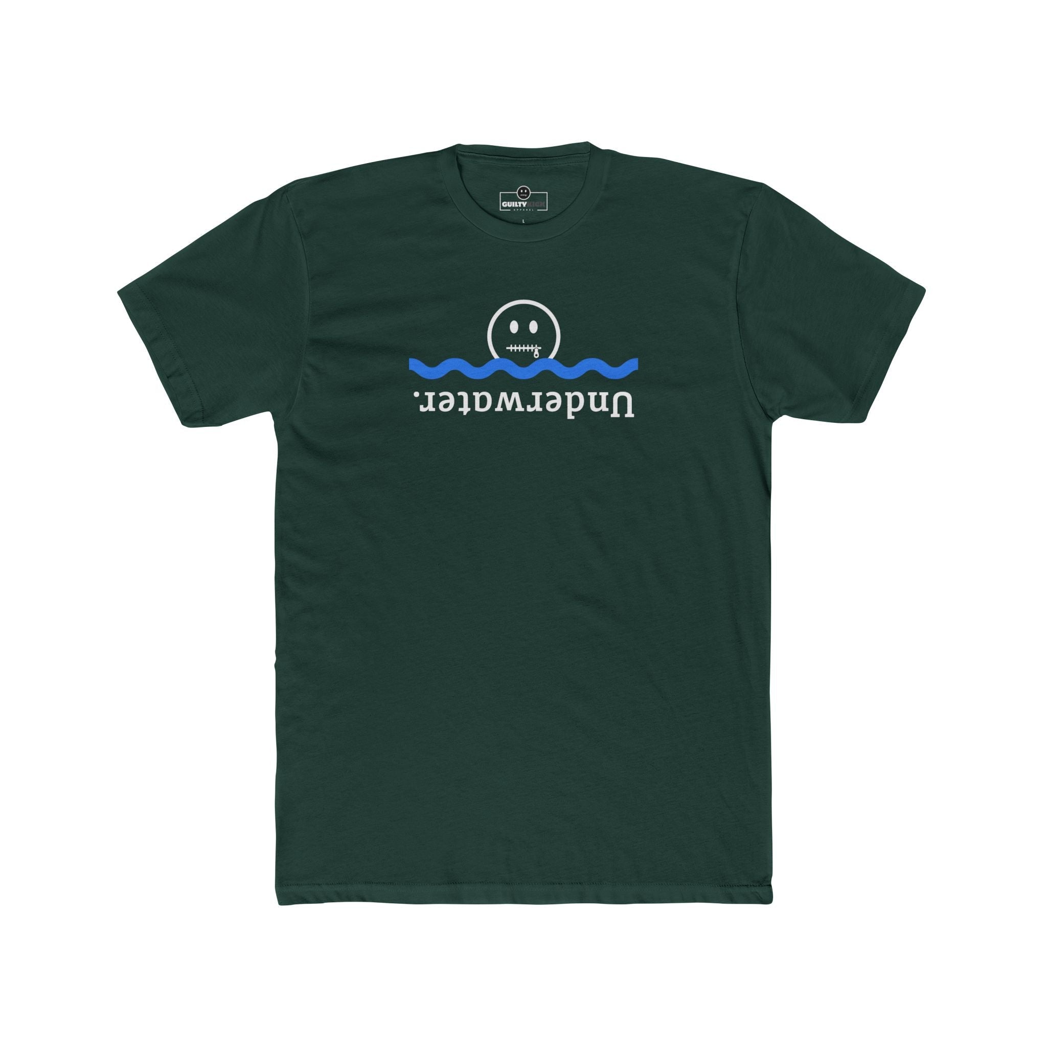 Underwater Inverted Text Graphic Tee Absurdist Introvert Zipper Smile T-Shirt - Guilty Kick Apparel