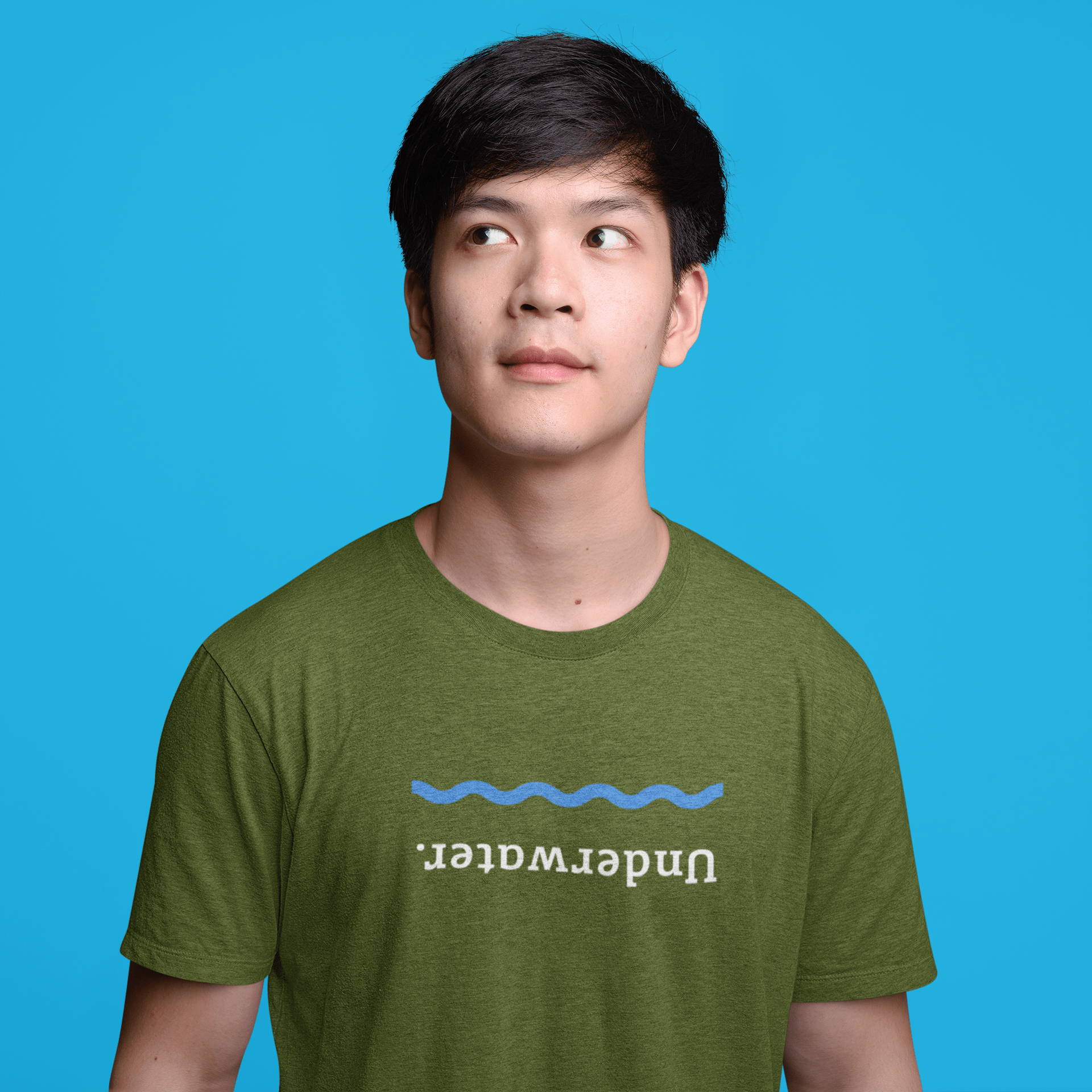 Underwater. Upside Down Minimalist T-Shirt - Ironic Streetwear Tee - Guilty Kick Apparel