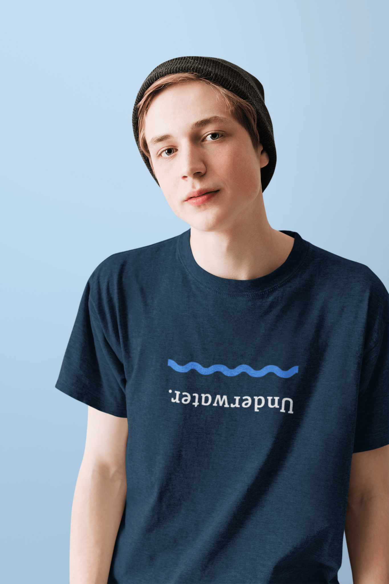 Underwater. Upside Down Minimalist T-Shirt - Ironic Streetwear Tee - Guilty Kick Apparel