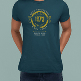 Vintage 1973 "Born Yesterday" Distressed Graphic Tee | Guilty Kick Sunbaked Retro Humor Shirt - Guilty Kick Apparel