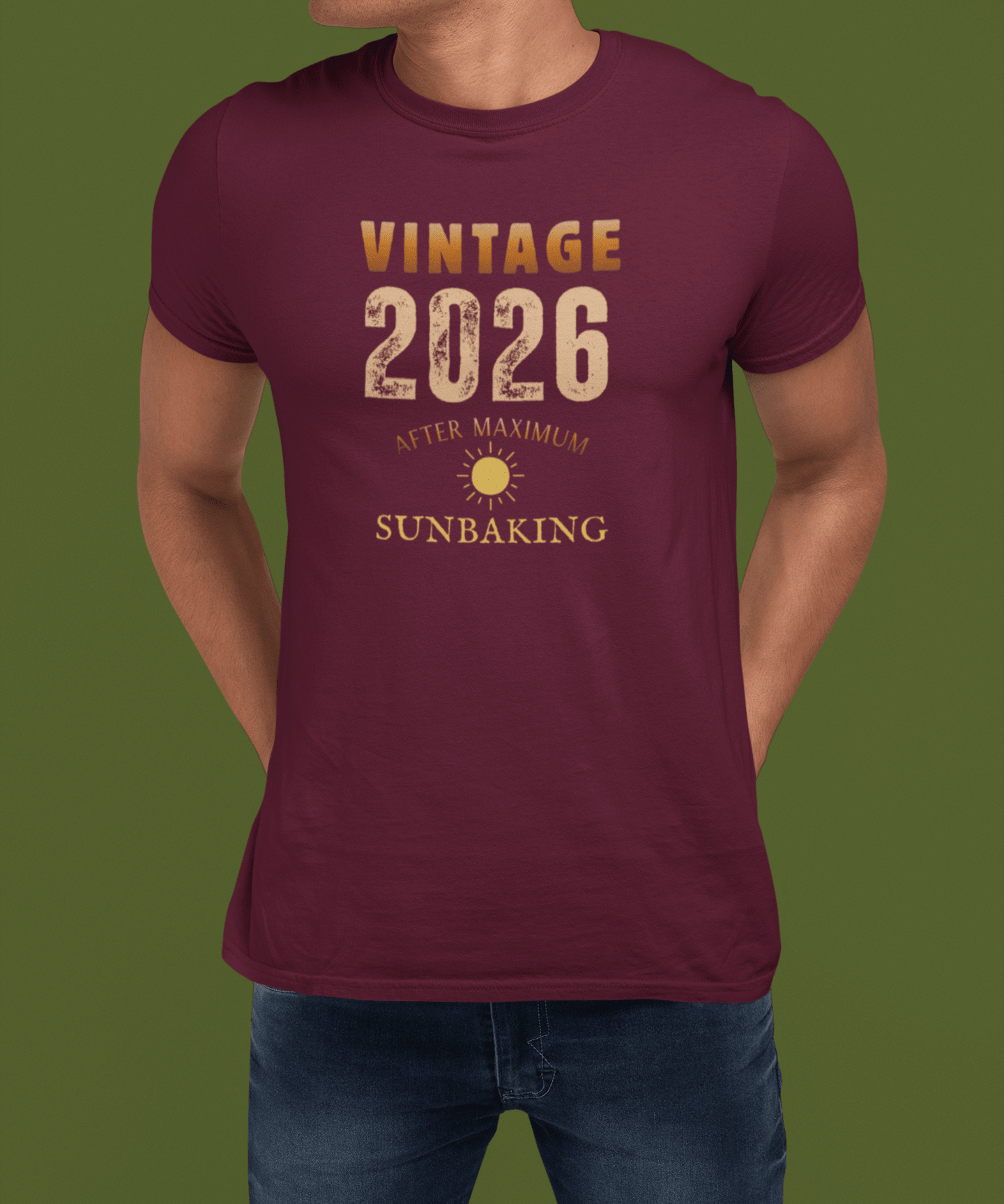 Vintage 2026 Retro Sunbaked T-Shirt Faded Distressed Aesthetic Tee - Guilty Kick Apparel