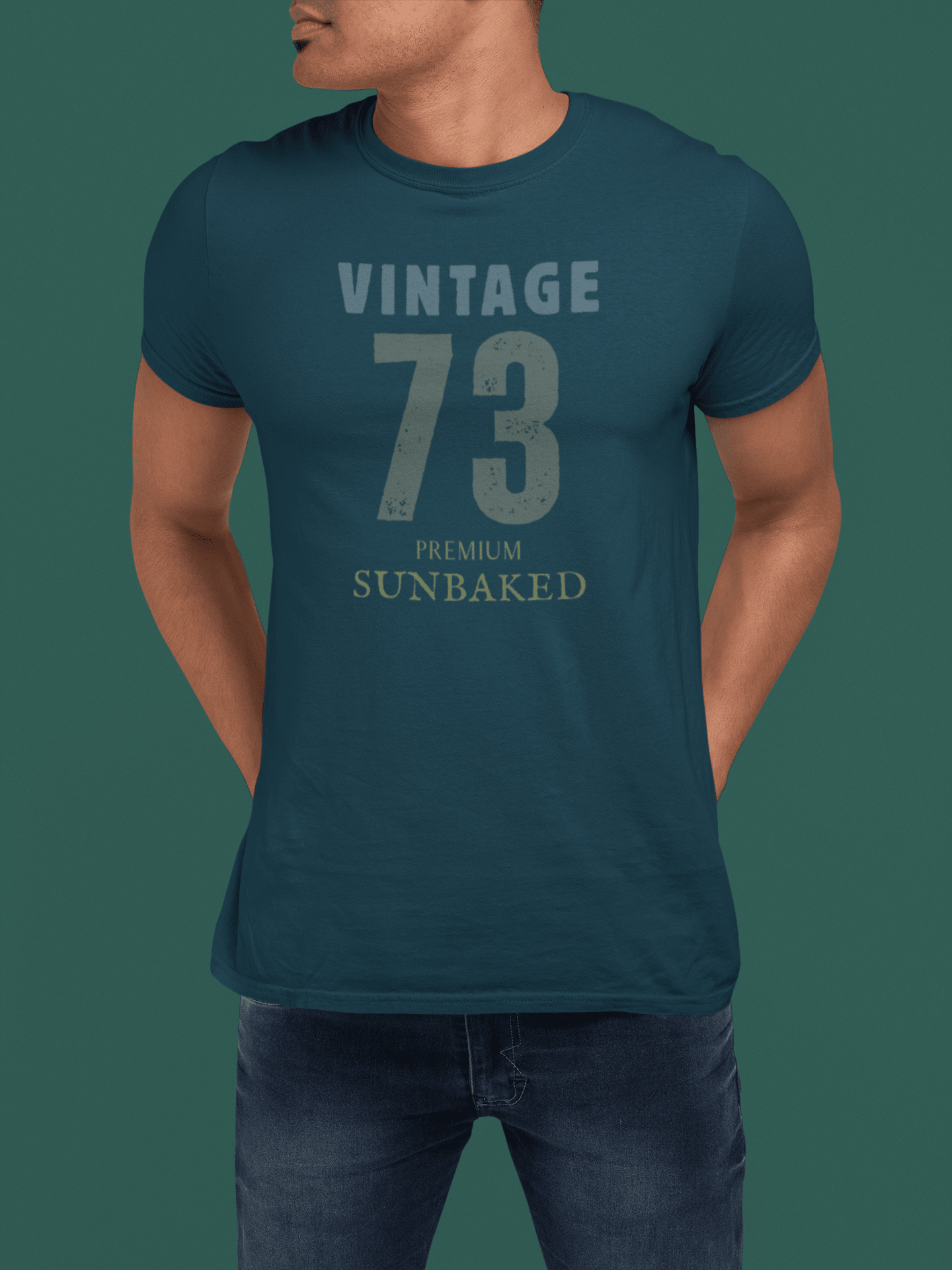 Vintage 73 Retro Sunbaked T-Shirt Faded Distressed Aesthetic Premium Tee - Guilty Kick Apparel