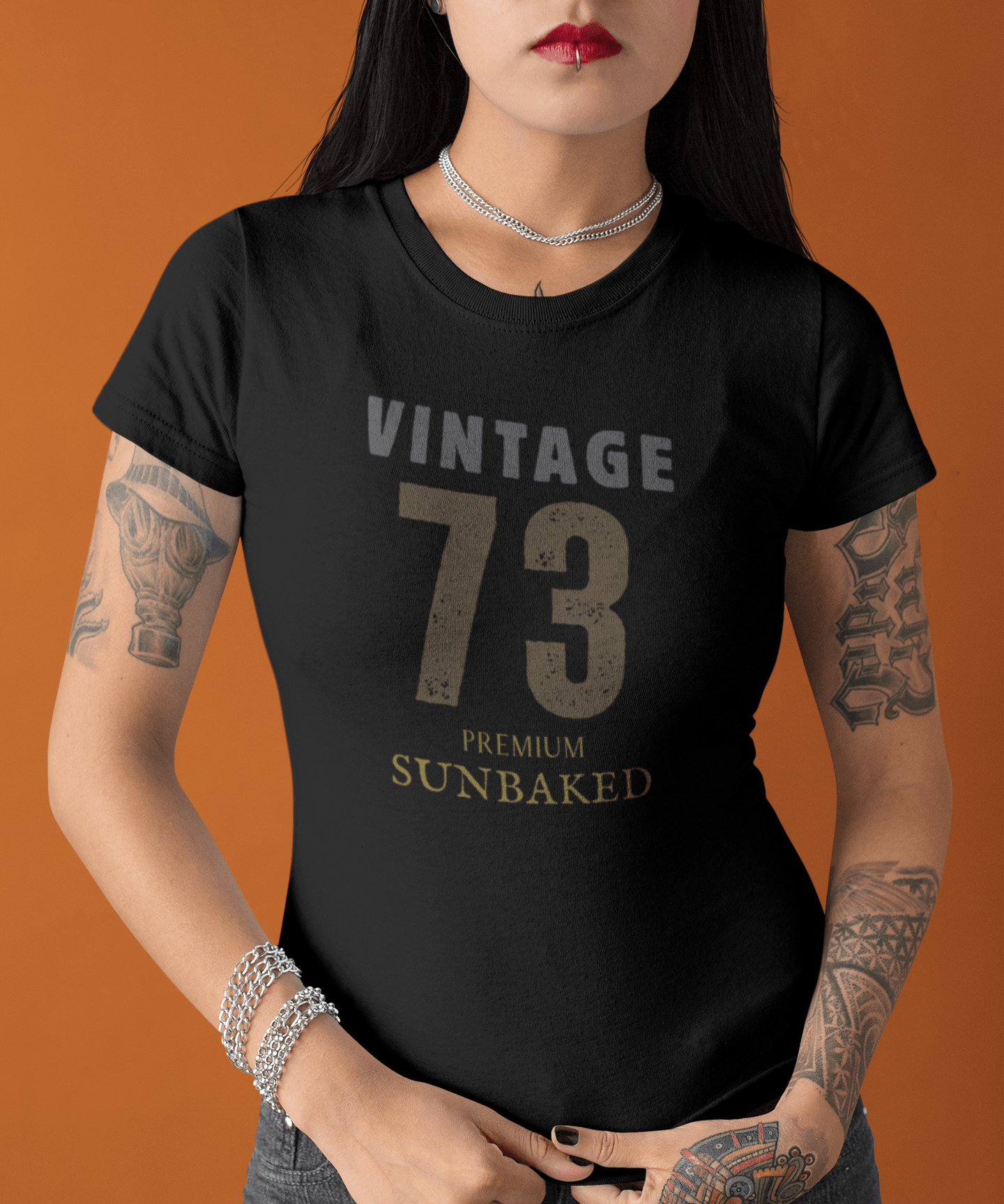 Vintage 73 Retro Sunbaked T-Shirt Faded Distressed Aesthetic Premium Tee - Guilty Kick Apparel