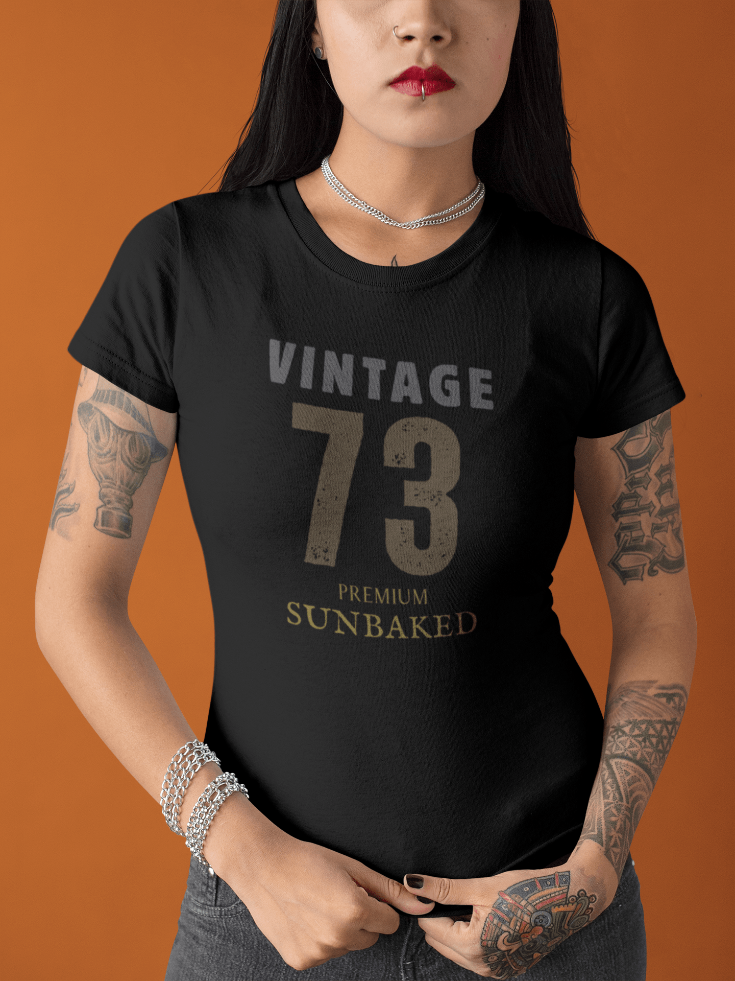 Vintage 73 Retro Sunbaked T-Shirt Faded Distressed Aesthetic Premium Tee - Guilty Kick Apparel