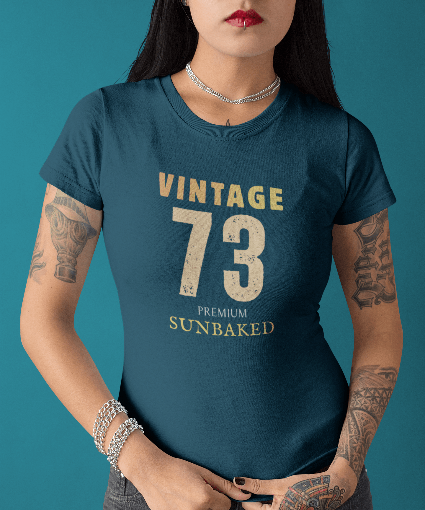 Vintage 73 Retro Sunbaked T-Shirt Faded Distressed Aesthetic Premium Tee - Guilty Kick Apparel