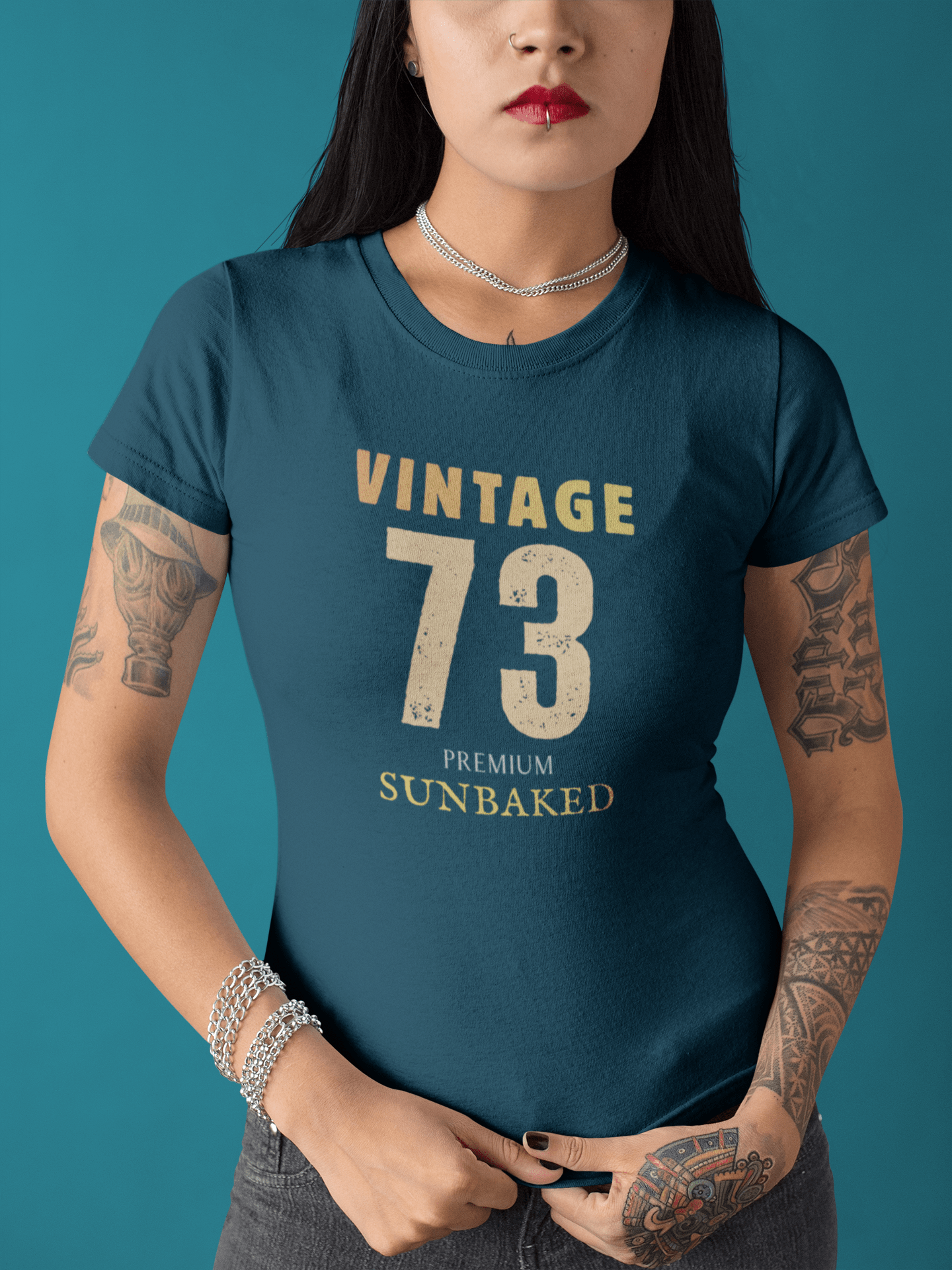Vintage 73 Retro Sunbaked T-Shirt Faded Distressed Aesthetic Premium Tee - Guilty Kick Apparel