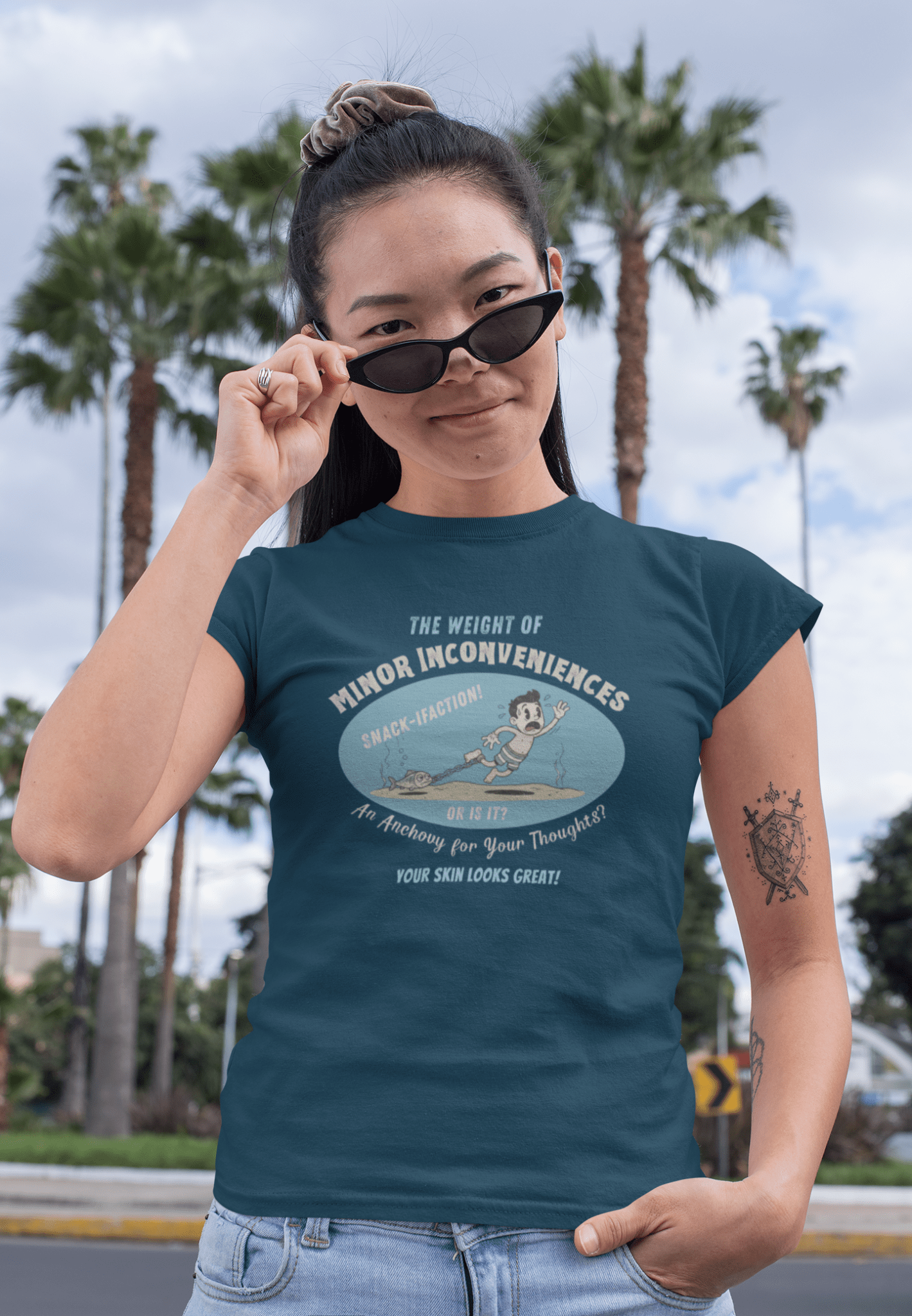 Vintage Absurdist "Weight of Minor Inconveniences" Retro Cartoon T-Shirt - Guilty Kick Apparel
