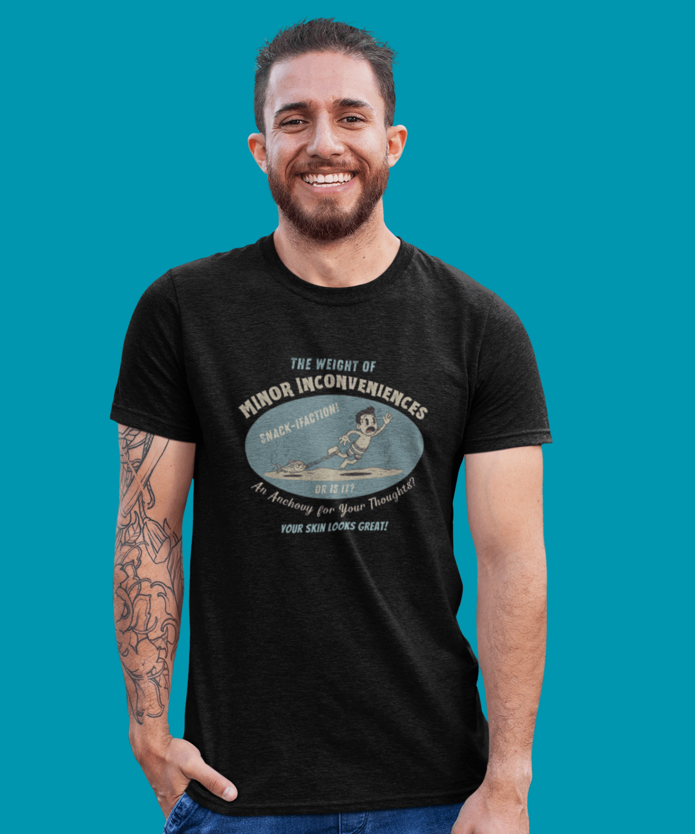 Vintage Absurdist "Weight of Minor Inconveniences" Retro Cartoon T-Shirt - Guilty Kick Apparel