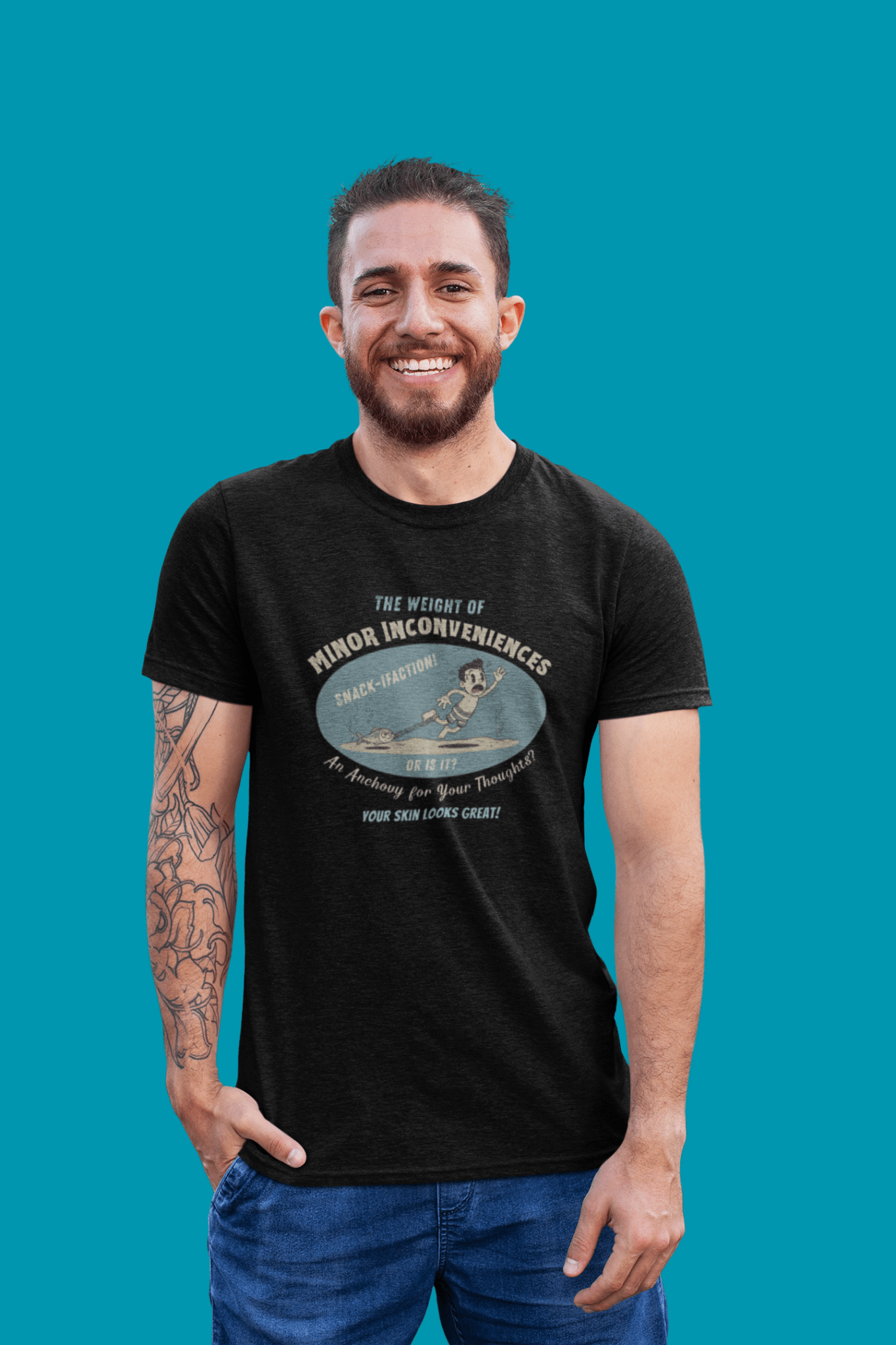 Vintage Absurdist "Weight of Minor Inconveniences" Retro Cartoon T-Shirt - Guilty Kick Apparel