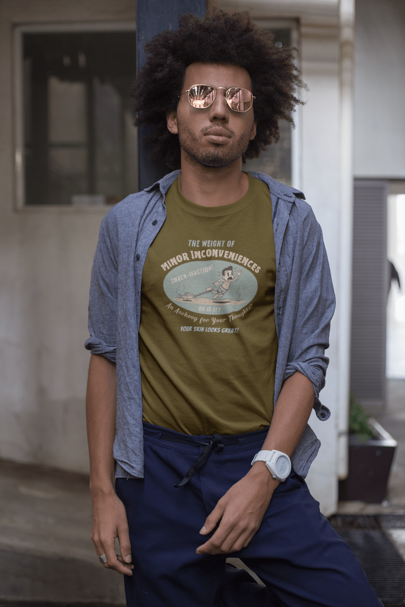 Vintage Absurdist "Weight of Minor Inconveniences" Retro Cartoon T-Shirt - Guilty Kick Apparel