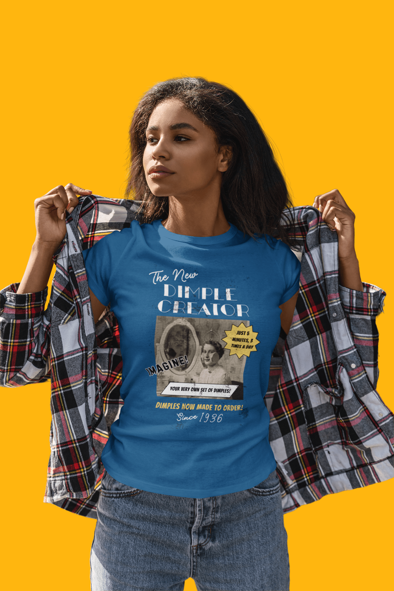 Vintage Ad Dimple Maker, Absurd 1936 Device - Guilty Kick Apparel