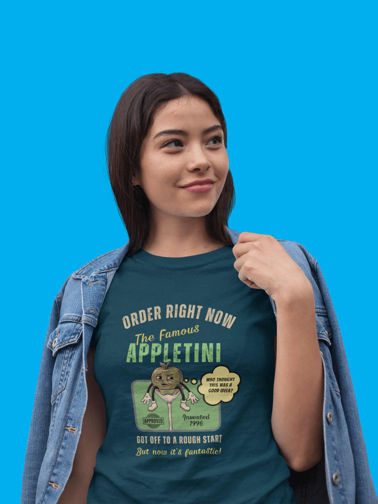 Vintage Appletini Existential Crisis T-Shirt - 1996 Retro Cocktail Parody Tee - Guilty Kick Apparel