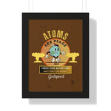 Vintage Atoms for Peace Parody Ad Framed Vertical Poster Print - Guilty Kick Apparel