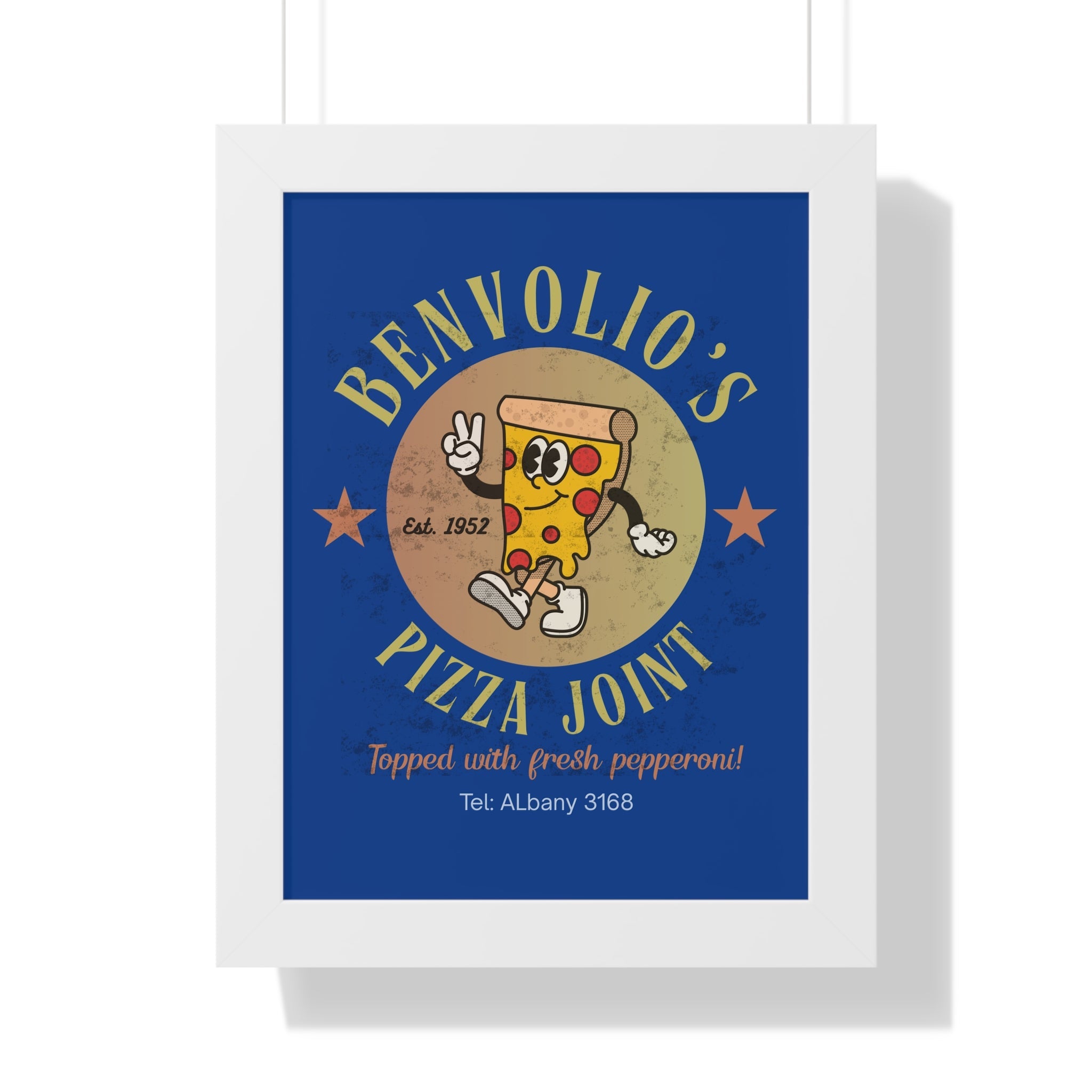 Vintage Benvolio's Pizza Joint Poster, Kitchen Wall Art, 1952 Print - Guilty Kick Apparel