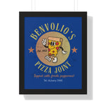 Vintage Benvolio's Pizza Joint Poster, Kitchen Wall Art, 1952 Print - Guilty Kick Apparel