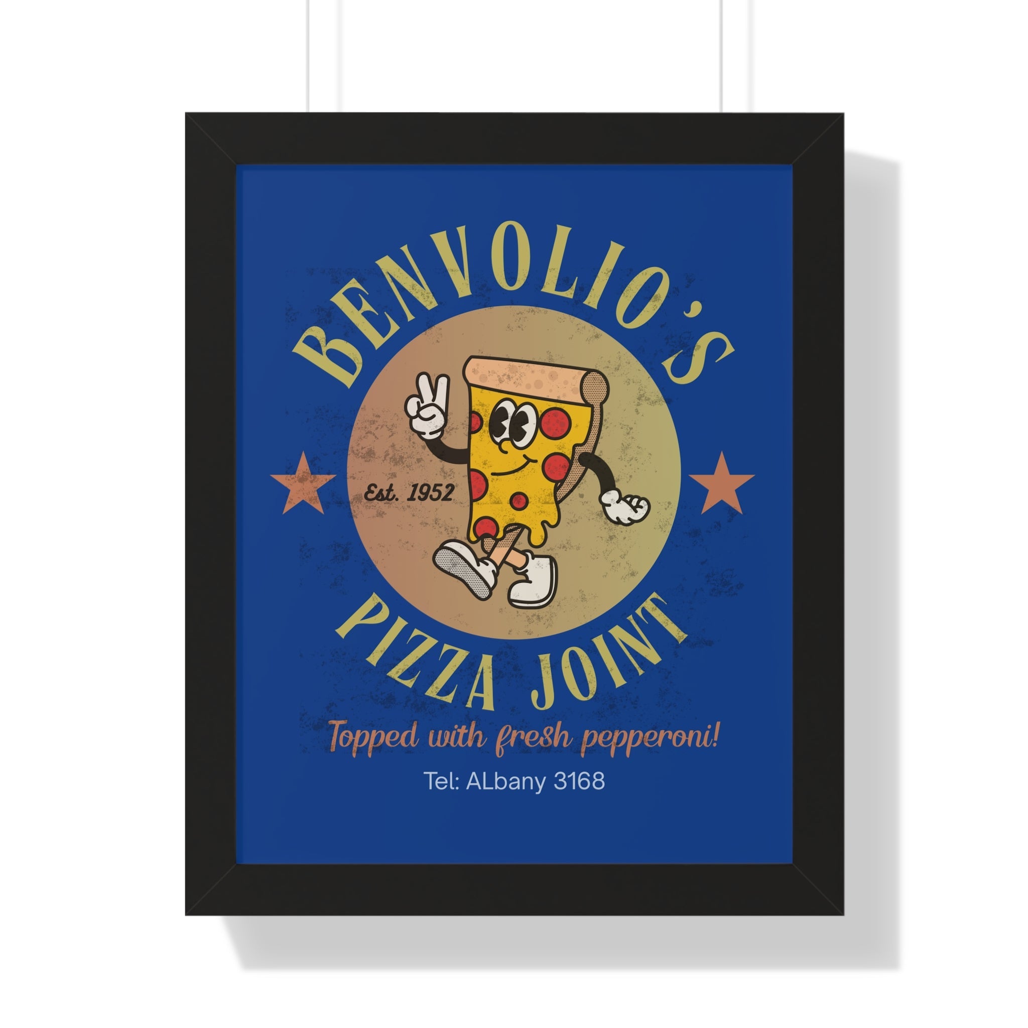 Vintage Benvolio's Pizza Joint Poster, Kitchen Wall Art, 1952 Print - Guilty Kick Apparel