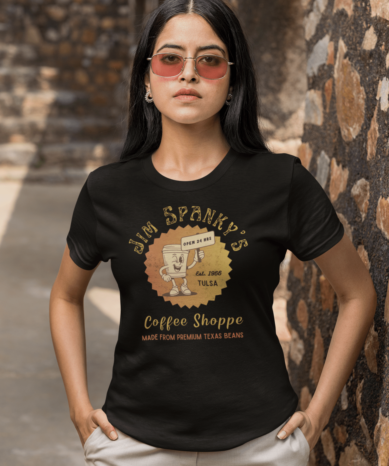 Vintage Coffee Shop Graphic Tee - Guilty Kick Apparel