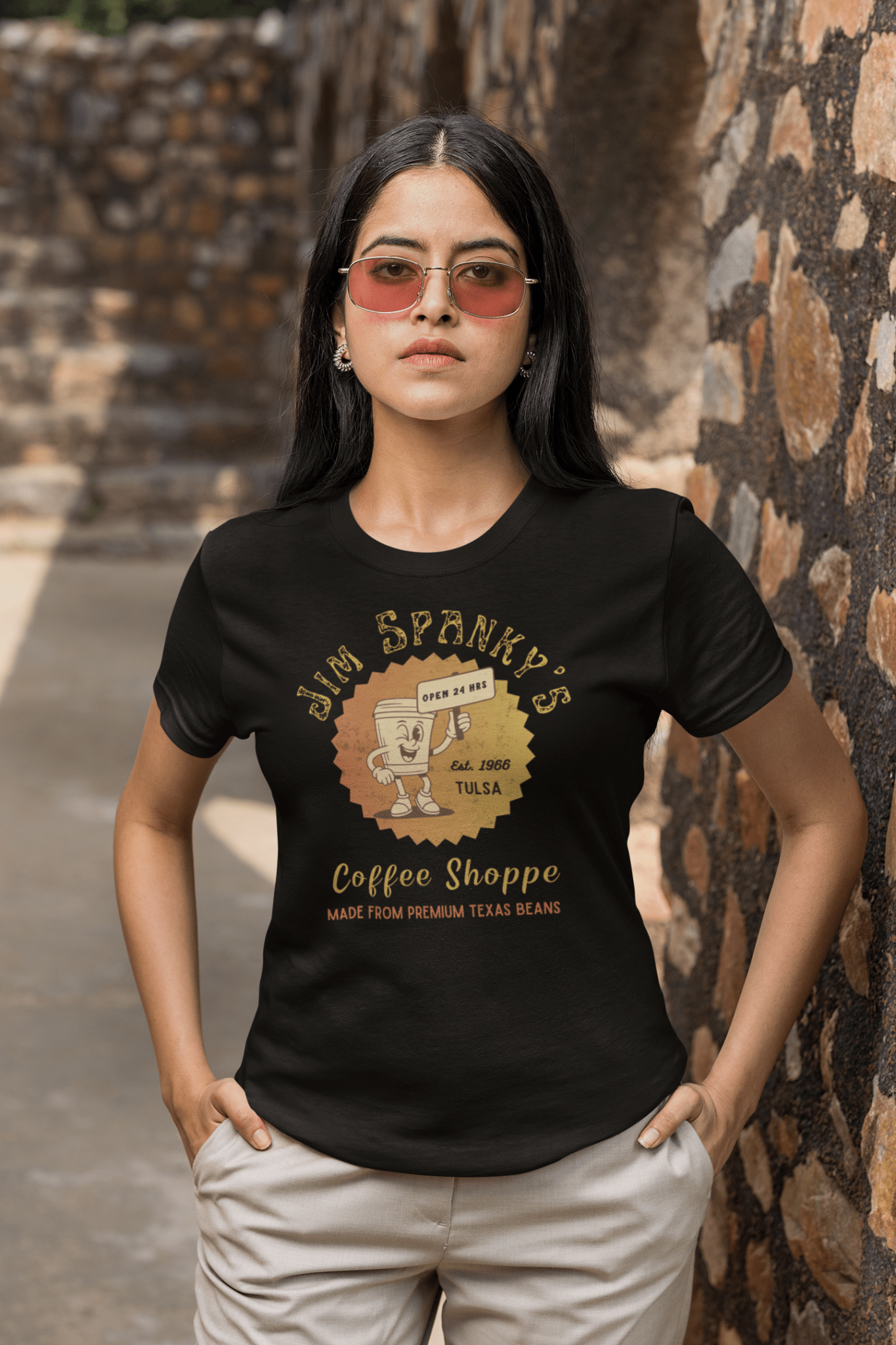 Vintage Coffee Shop Graphic Tee - Guilty Kick Apparel