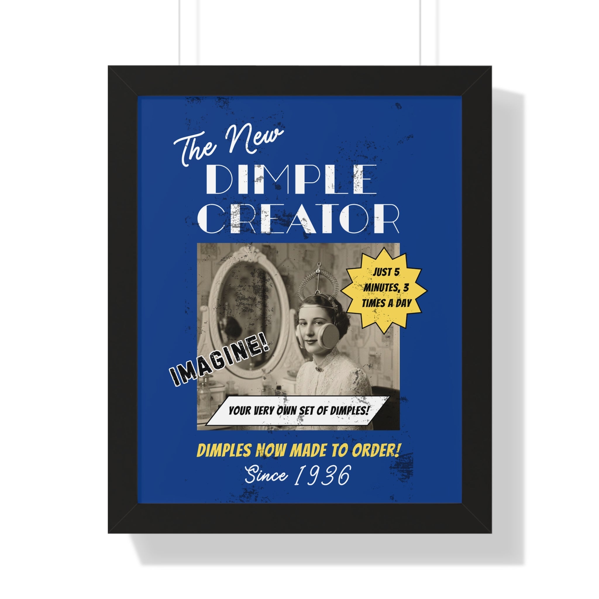 Vintage Dimple Maker Advertisement Framed Poster - Guilty Kick Apparel