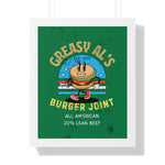 Vintage Greasy Al's Burger Joint Framed Poster, 1971 - Guilty Kick Apparel
