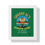 Vintage Greasy Al's Burger Joint Framed Poster, 1971 - Guilty Kick Apparel