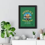 Vintage Greasy Al's Burger Joint Framed Poster, 1971 - Guilty Kick Apparel