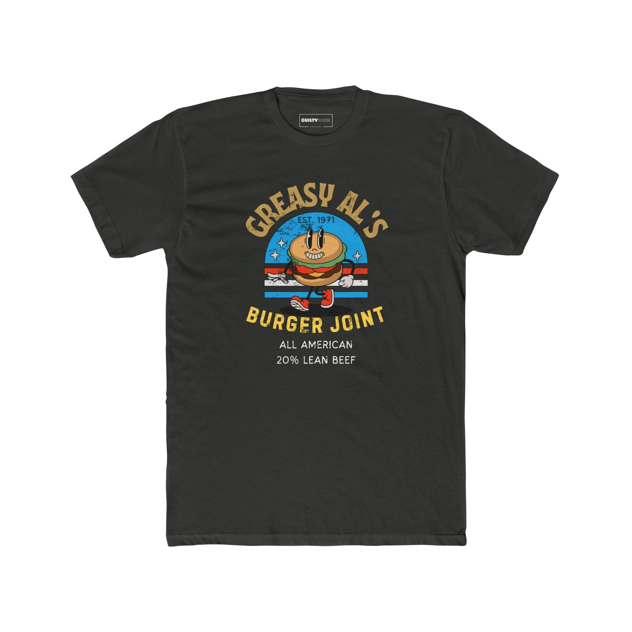 Vintage Greasy Al's Burger Joint Unisex Cotton Crew Tee - Guilty Kick Apparel