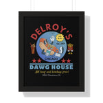 Vintage Hot Dog Restaurant Framed Vertical Poster, Chicago 1967 - Guilty Kick Apparel