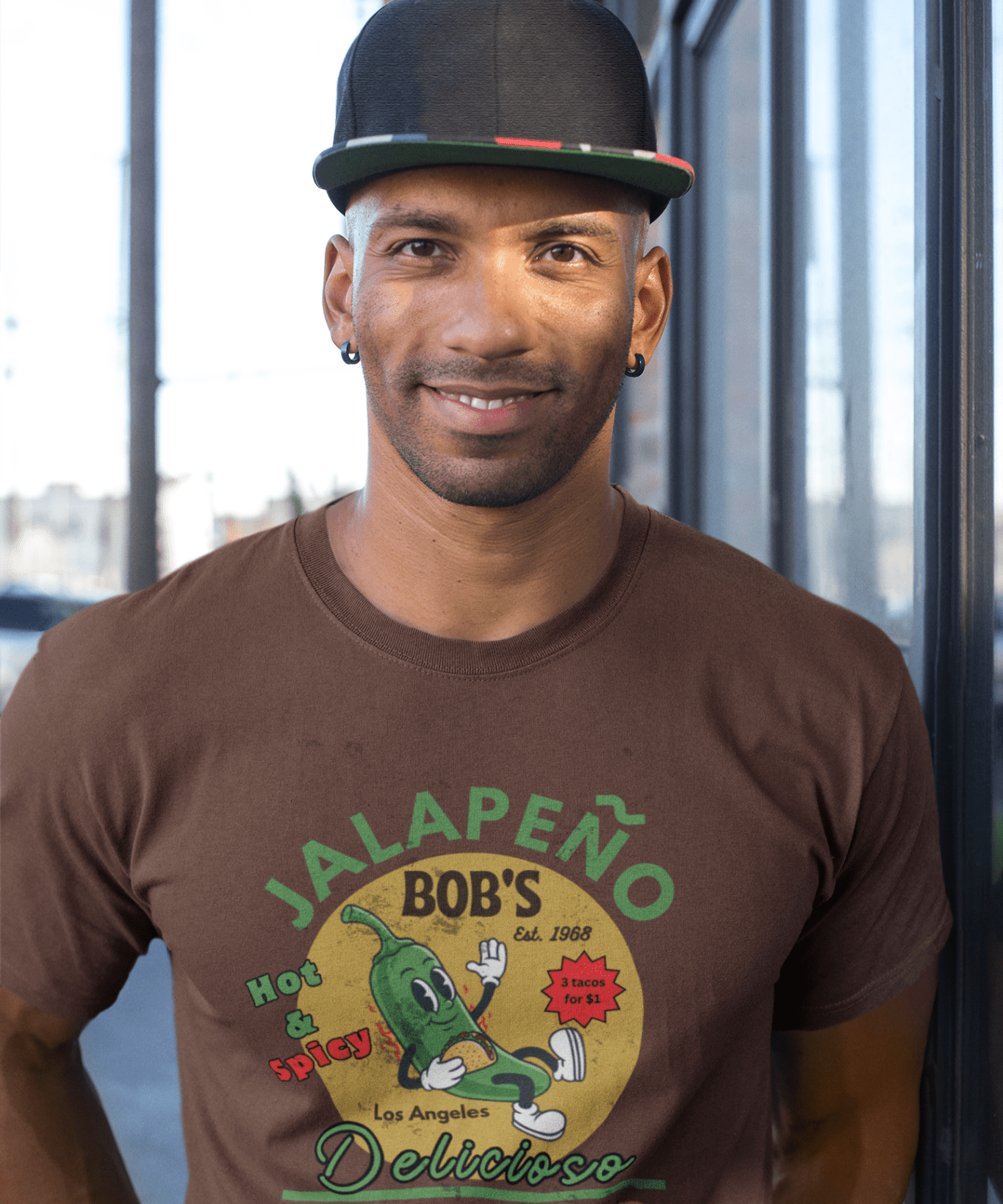 Vintage Jalapeno Bob's Taco Stand Unisex Cotton Crew Tee - Guilty Kick Apparel