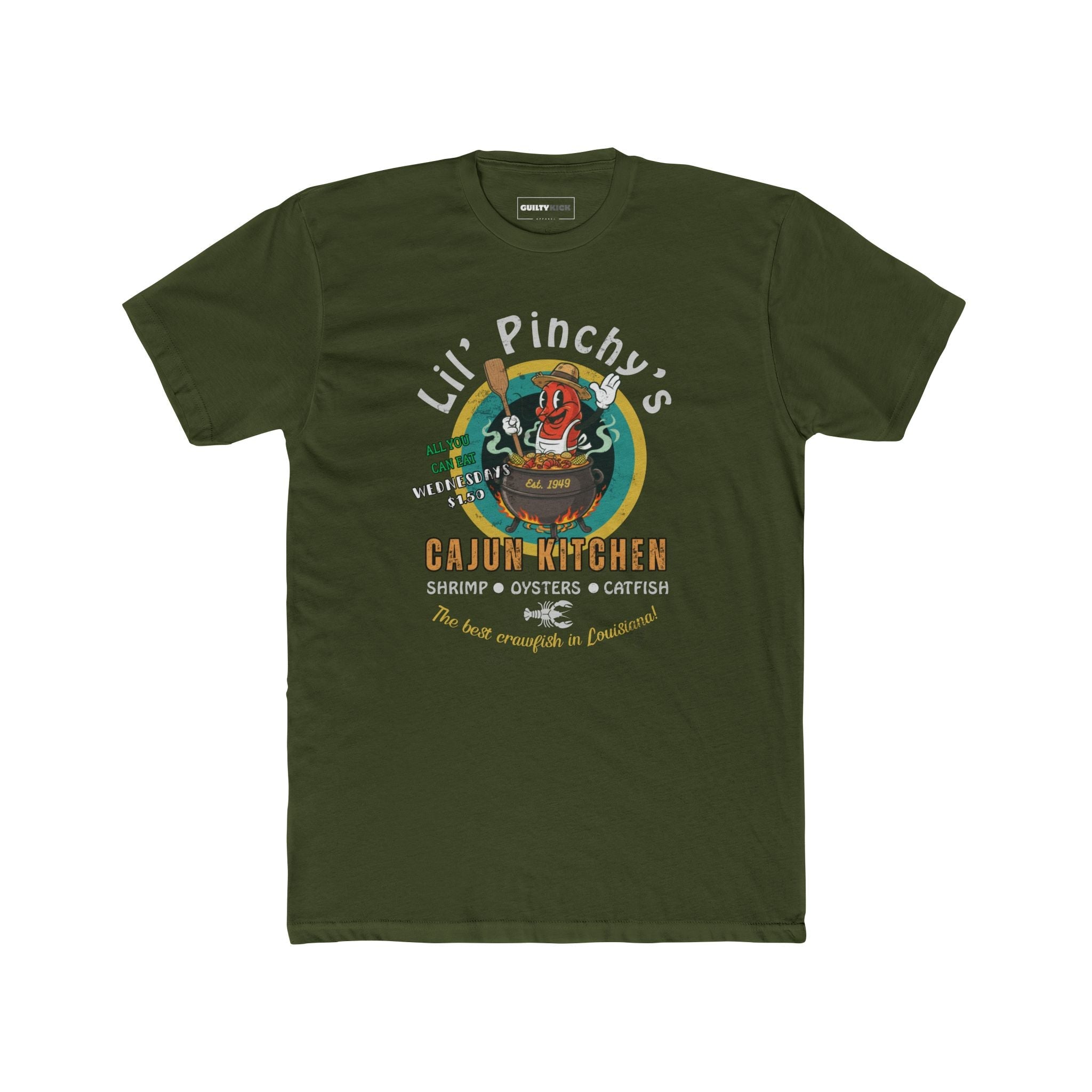 Vintage Lil' Pinchy's Crawfish Boil Graphic Shirt - Guilty Kick Apparel