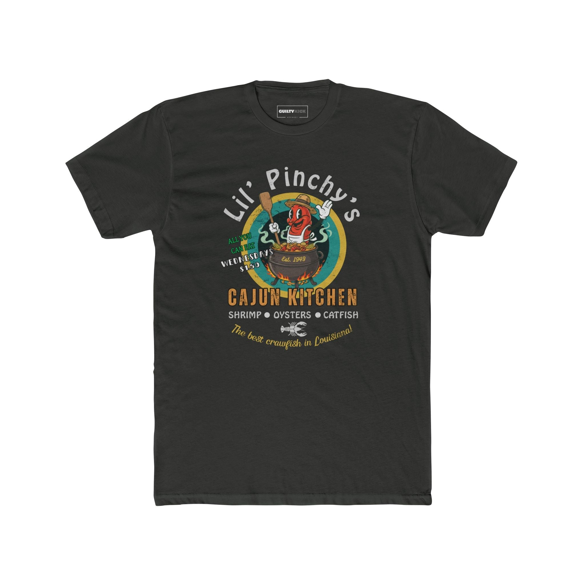 Vintage Lil' Pinchy's Crawfish Boil Graphic Shirt - Guilty Kick Apparel