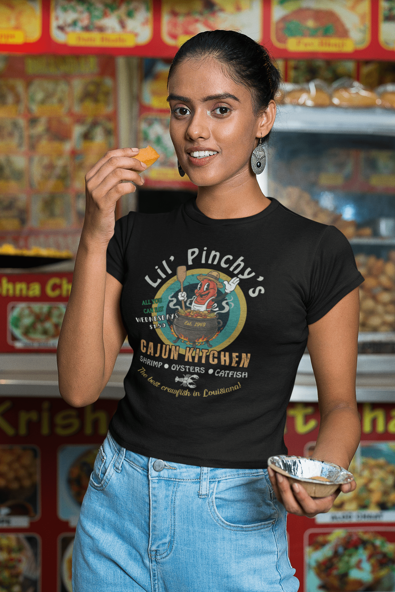 Vintage Lil' Pinchy's Crawfish Boil Graphic Shirt - Guilty Kick Apparel