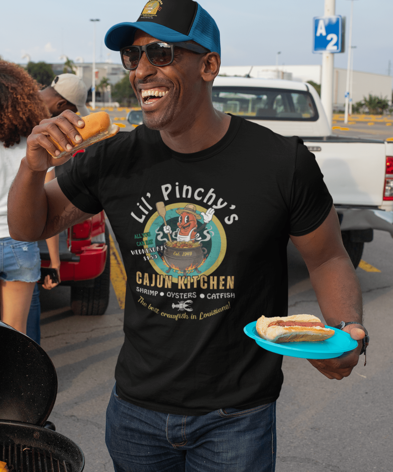 Vintage Lil' Pinchy's Crawfish Boil Graphic Shirt - Guilty Kick Apparel