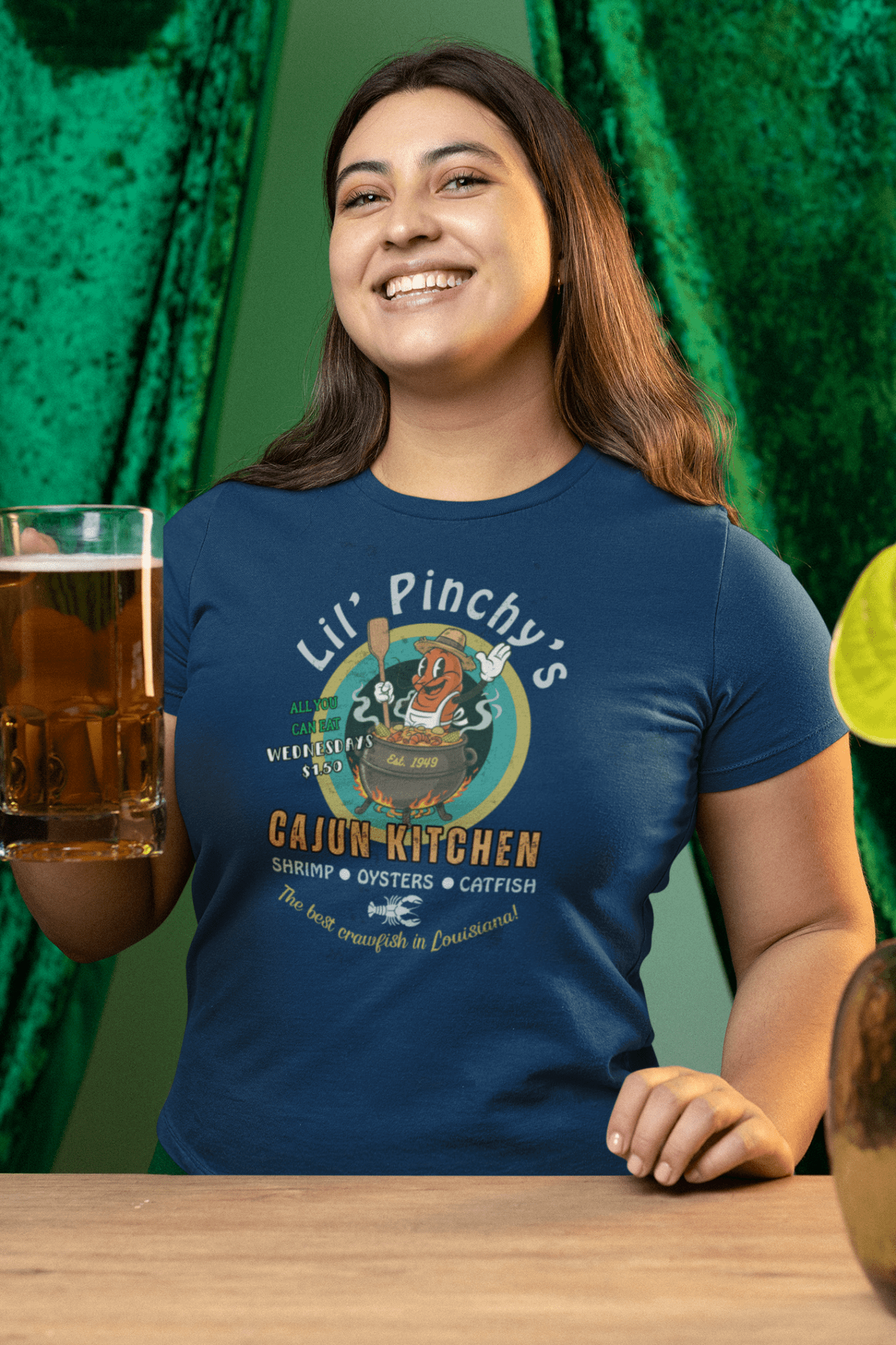 Vintage Lil' Pinchy's Crawfish Boil Graphic Shirt - Guilty Kick Apparel