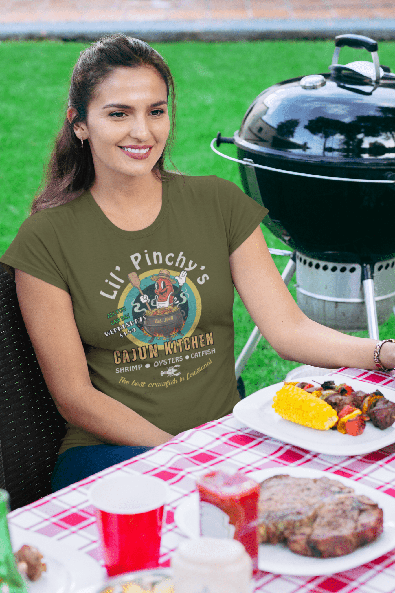 Vintage Lil' Pinchy's Crawfish Boil Graphic Shirt - Guilty Kick Apparel