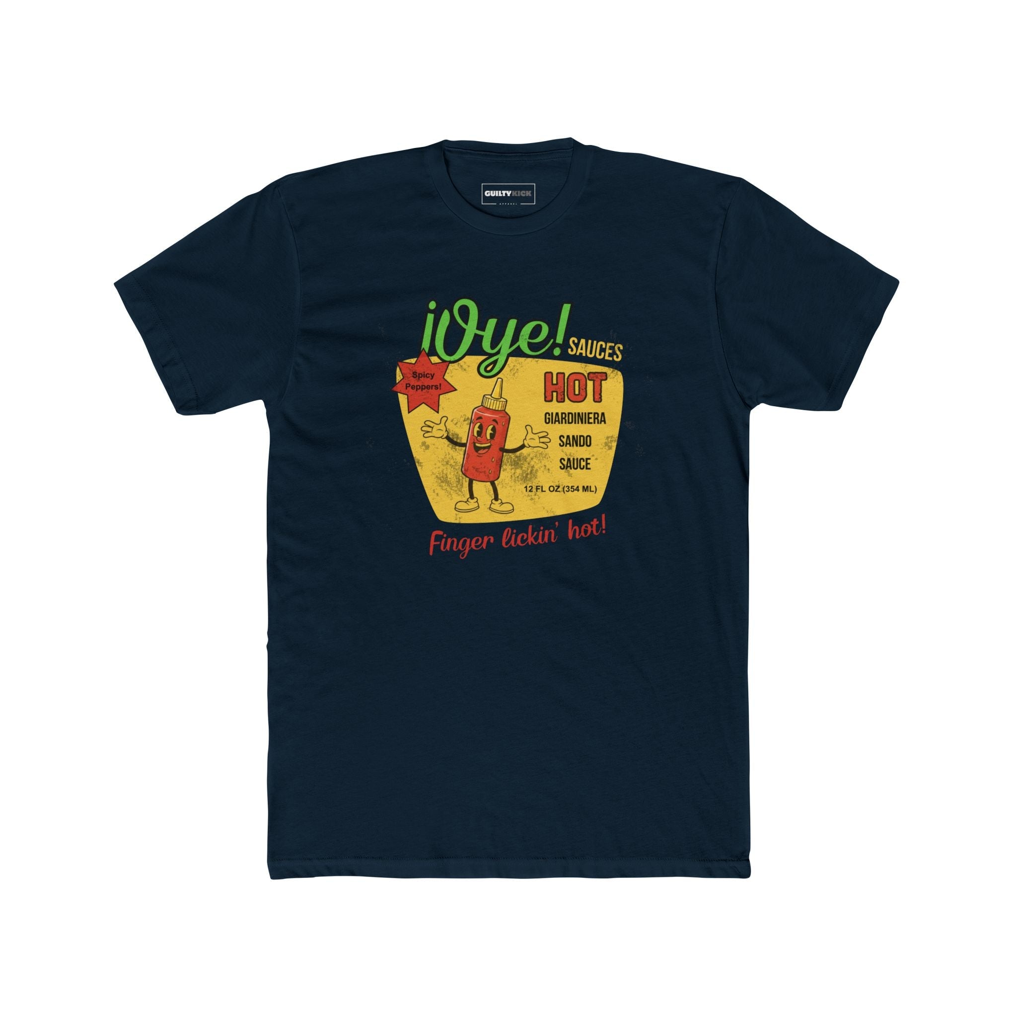 Vintage Oye! Sauces Giardiniera Hot Sando Sauce Retro Cartoon T-Shirt - Guilty Kick Apparel