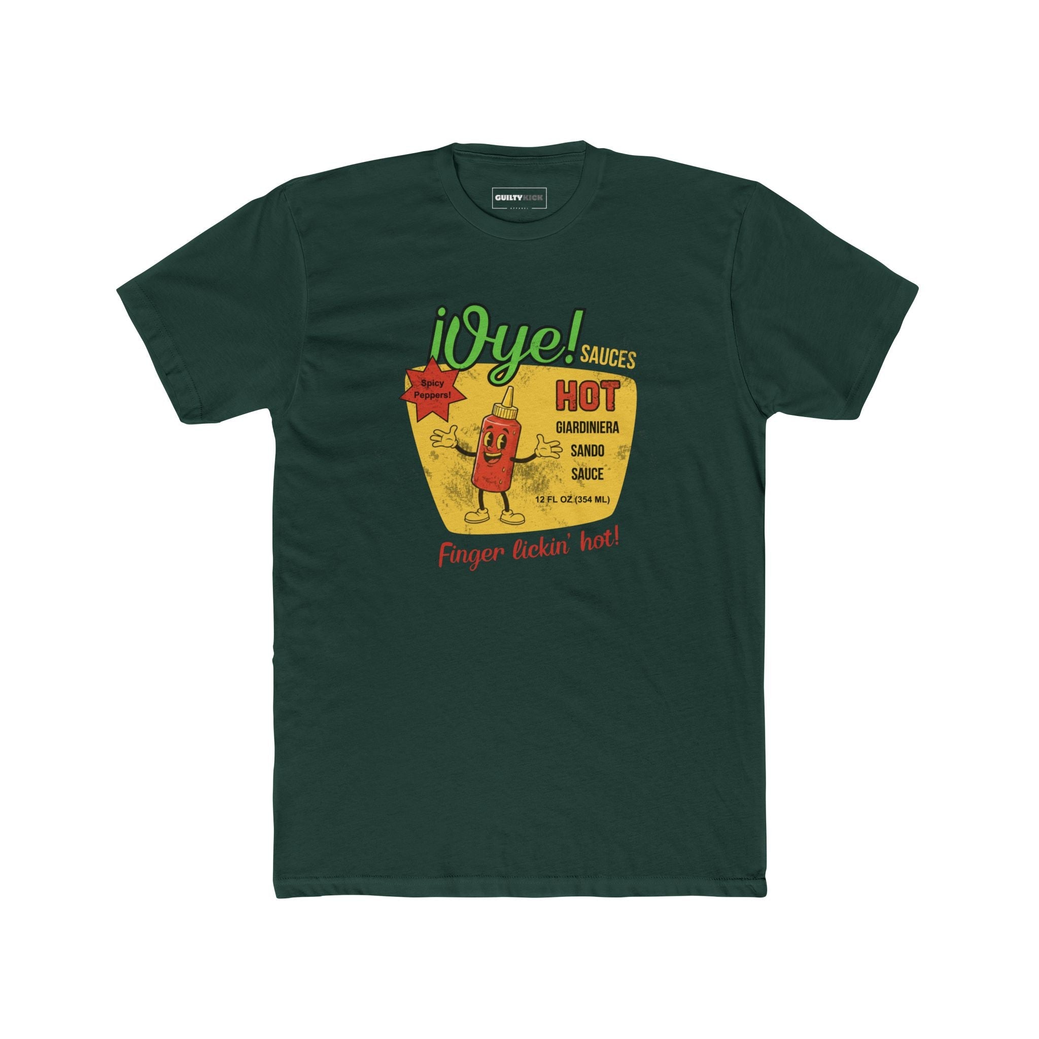 Vintage Oye! Sauces Giardiniera Hot Sando Sauce Retro Cartoon T-Shirt - Guilty Kick Apparel