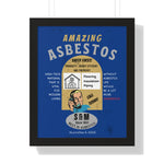 Vintage Parody Asbestos Ad Framed Poster Wall Art - Guilty Kick Apparel