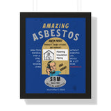 Vintage Parody Asbestos Ad Framed Poster Wall Art - Guilty Kick Apparel