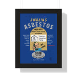 Vintage Parody Asbestos Ad Framed Poster Wall Art - Guilty Kick Apparel