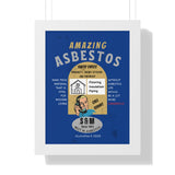 Vintage Parody Asbestos Ad Framed Poster Wall Art - Guilty Kick Apparel