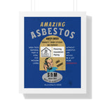 Vintage Parody Asbestos Ad Framed Poster Wall Art - Guilty Kick Apparel