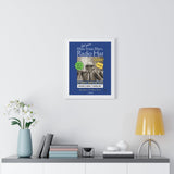 Vintage Radio Hat Man Framed Vertical Poster - Guilty Kick Apparel