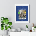 Vintage Radio Hat Man Framed Vertical Poster - Guilty Kick Apparel
